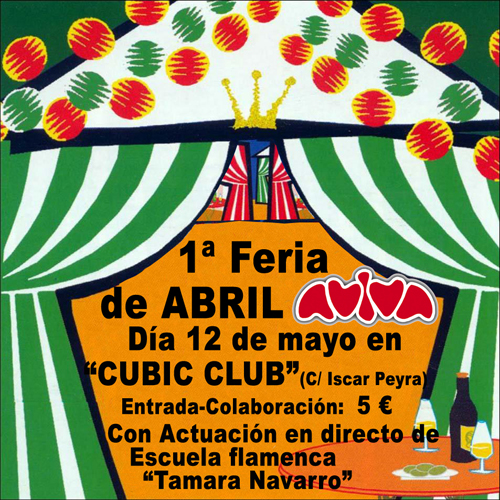 Cartel confeccionado para la Feria de Abril AVIVA.
